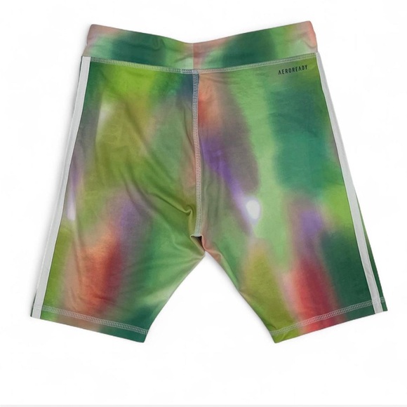 Adidas Girls AEROREADY Tie Dye Bike Shorts L (14) NWT - Picture 3 of 5